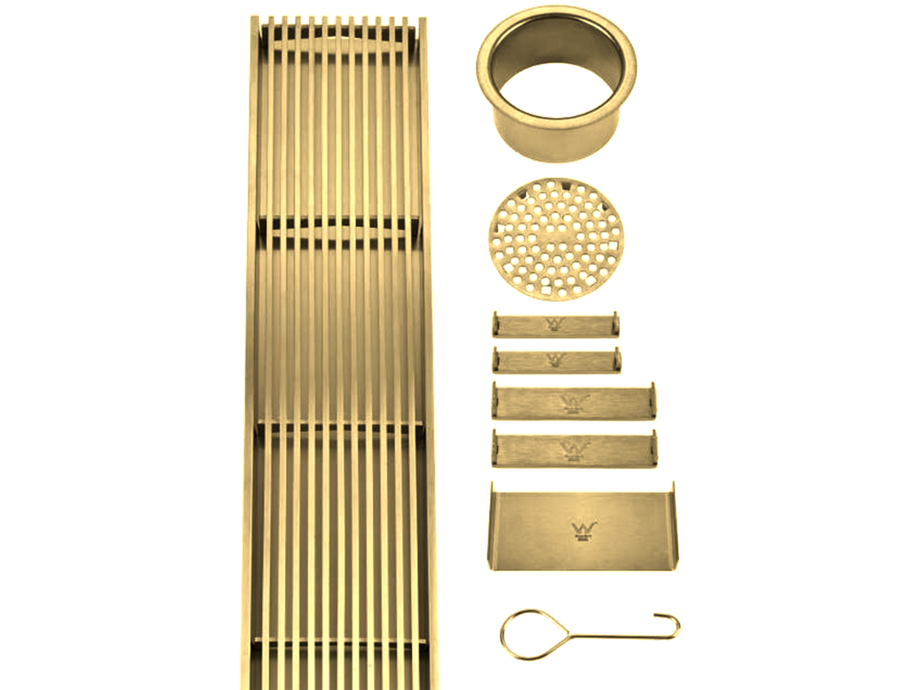 Lushh Custom SS316 Wedge Wire Linear Floor Grate VII LS-316WIRE-V2