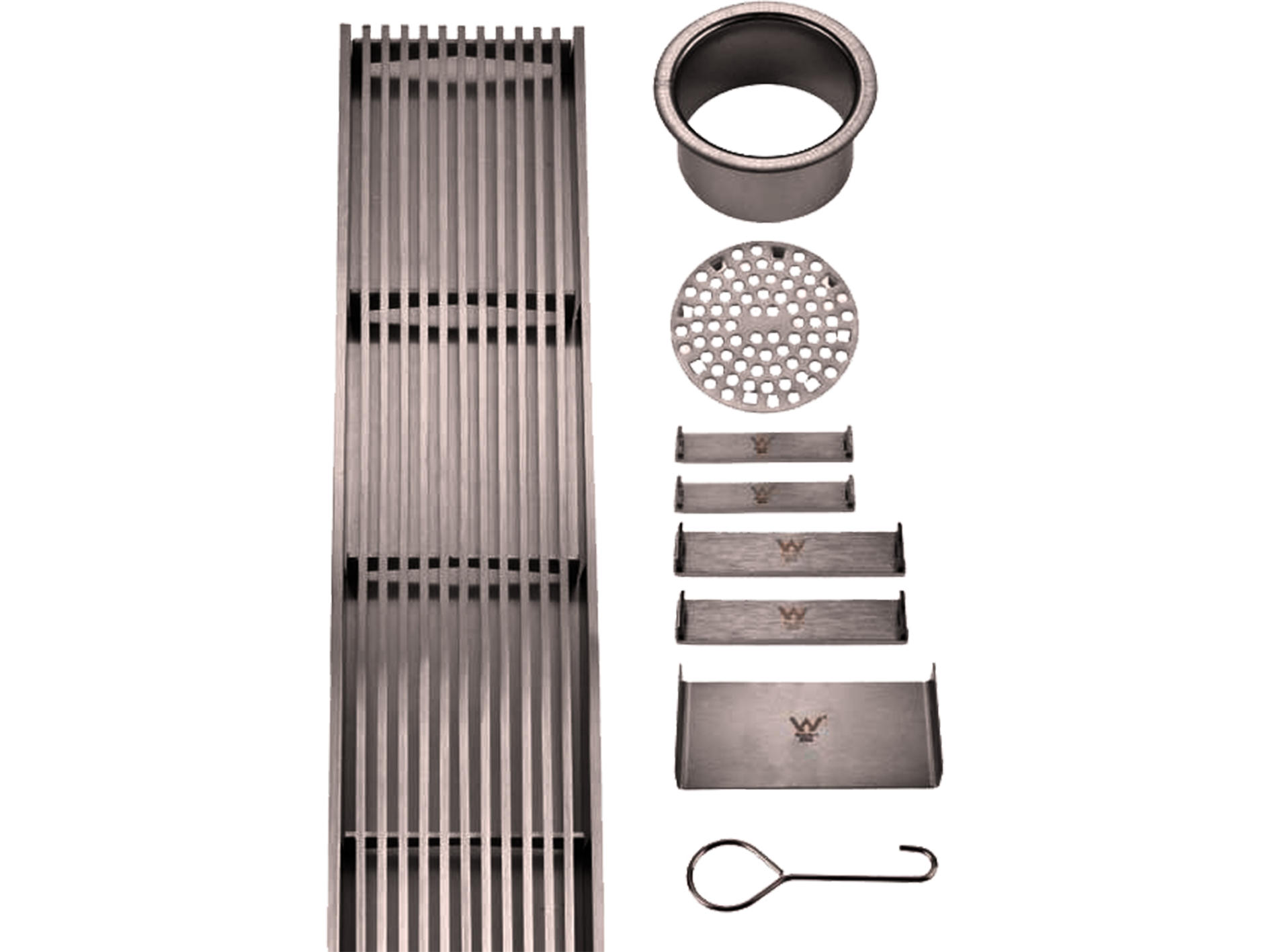 Lushh Custom SS316 Wedge Wire Linear Floor Grate VII LS-316WIRE-V2