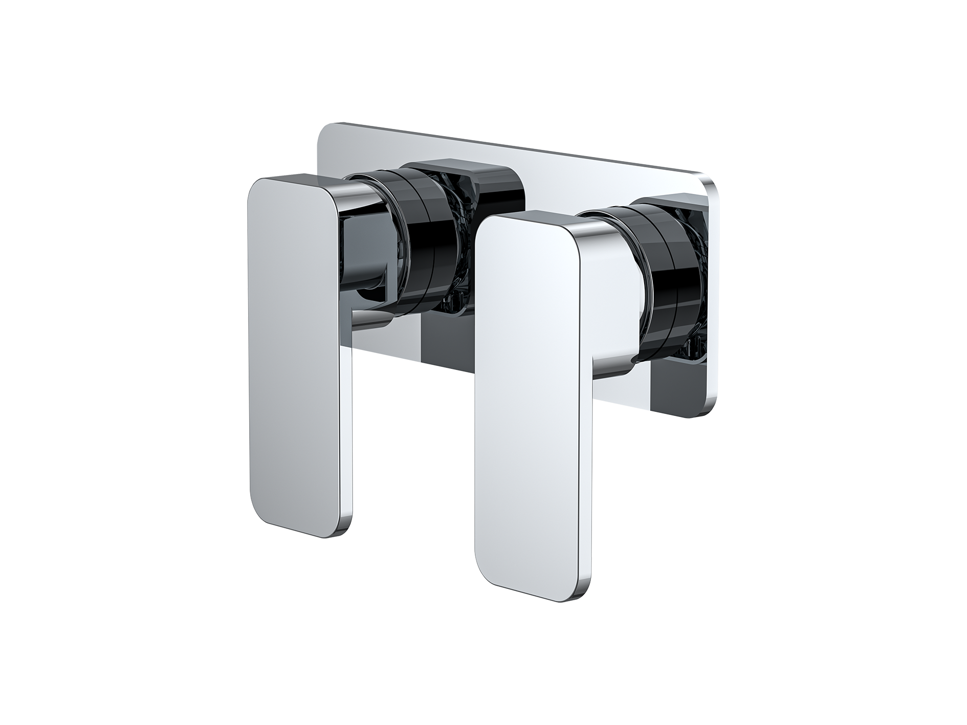 Lushh Aspen Twin Shower/Bath Mixer Square Plate LS-AP-333S