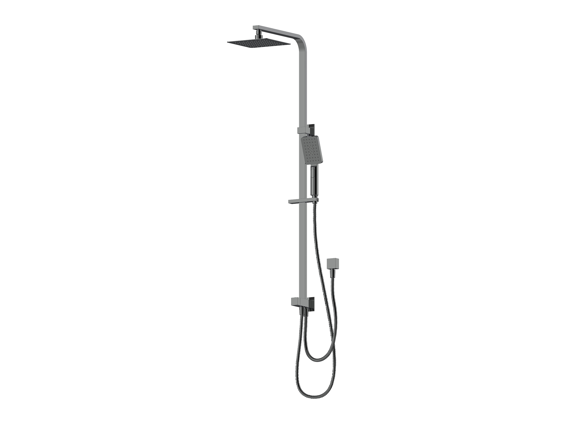 Lushh Aspen Square 2 Hose Twin Shower LS-AP-TSR2H