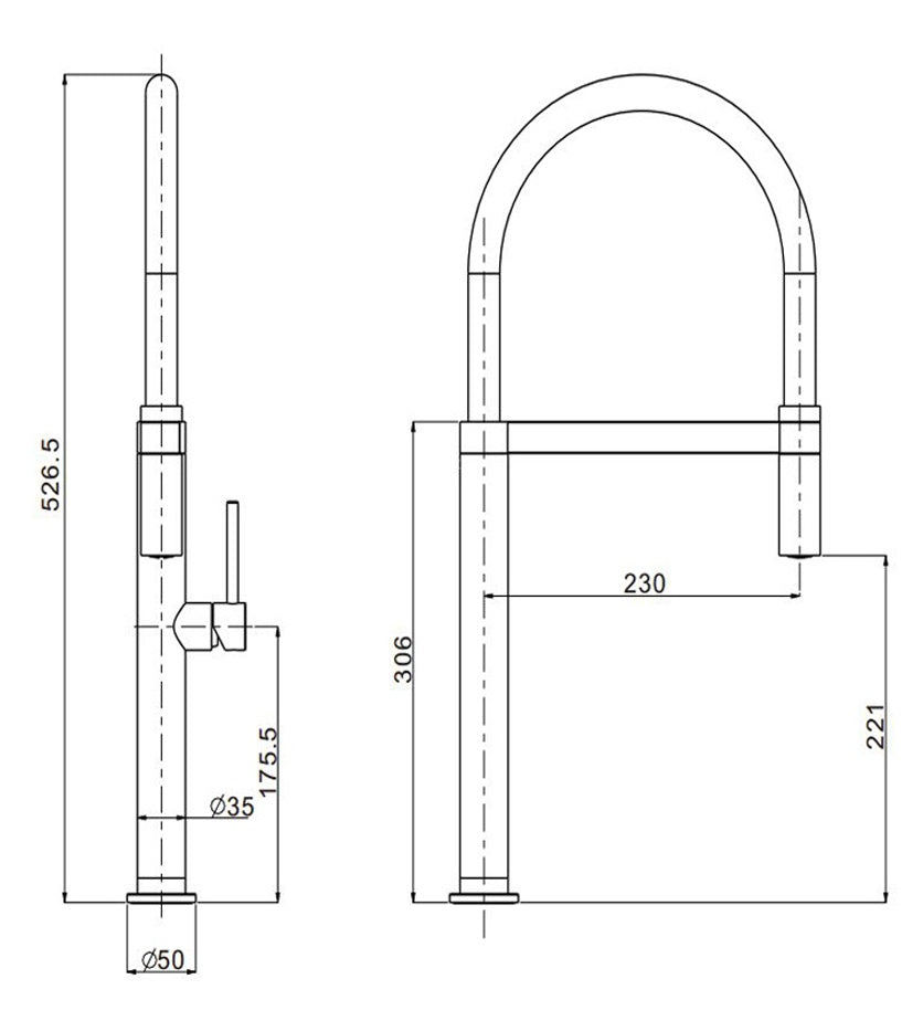 Lushh Freesia Pulldown Sink Mixer LS-FS-PDSM