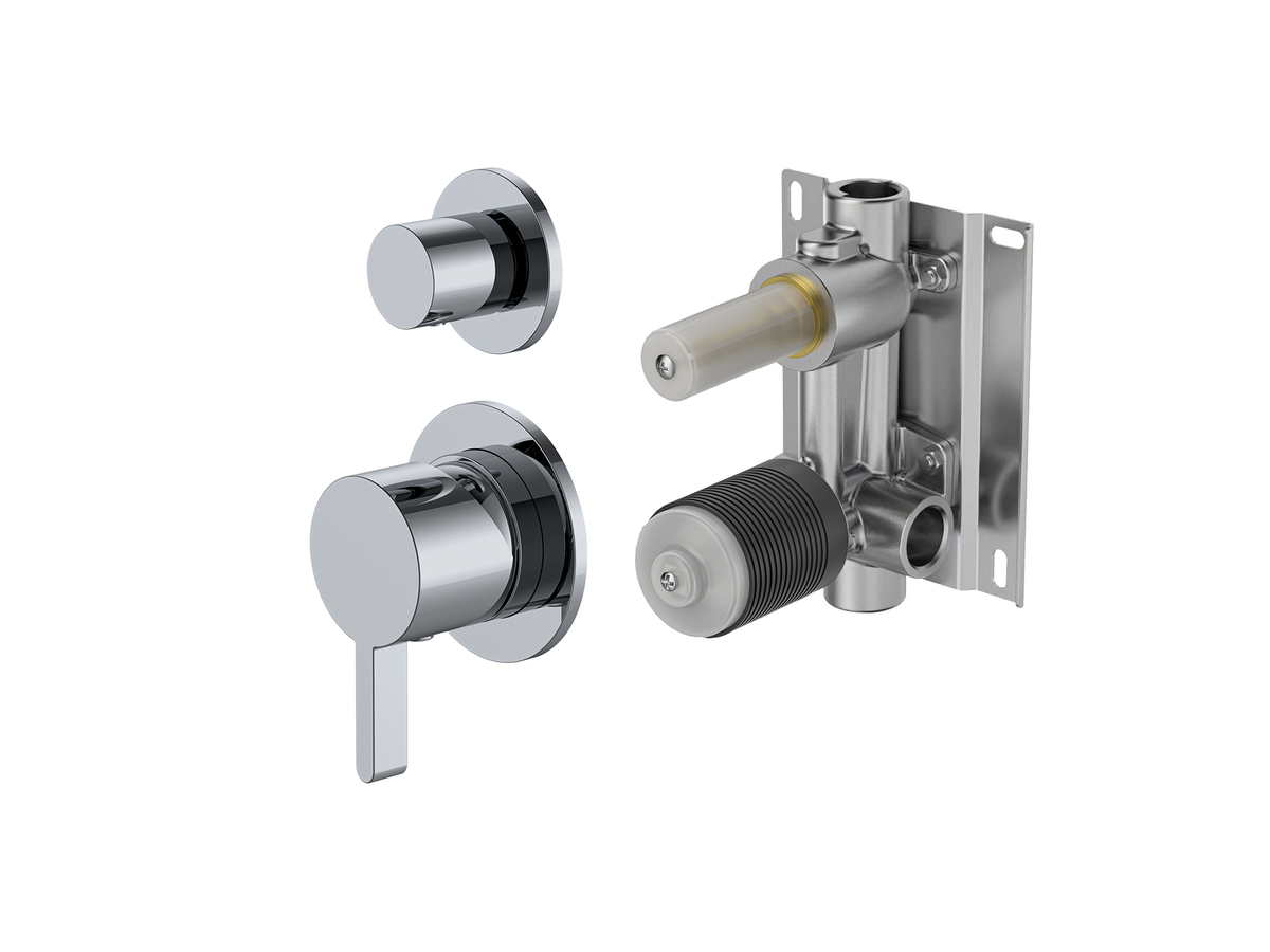 Lotus Horizontal Wall Diverter Shower/Bath Mixer Separate Plates LS-LO-304 / 306