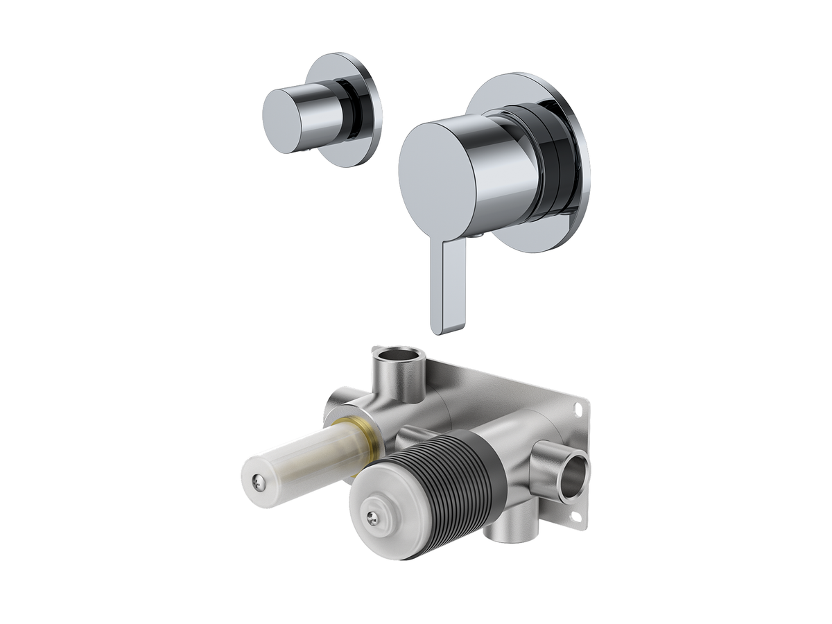Lotus Horizontal Wall Diverter Shower/Bath Mixer Separate Plates LS-LO-304 / 306
