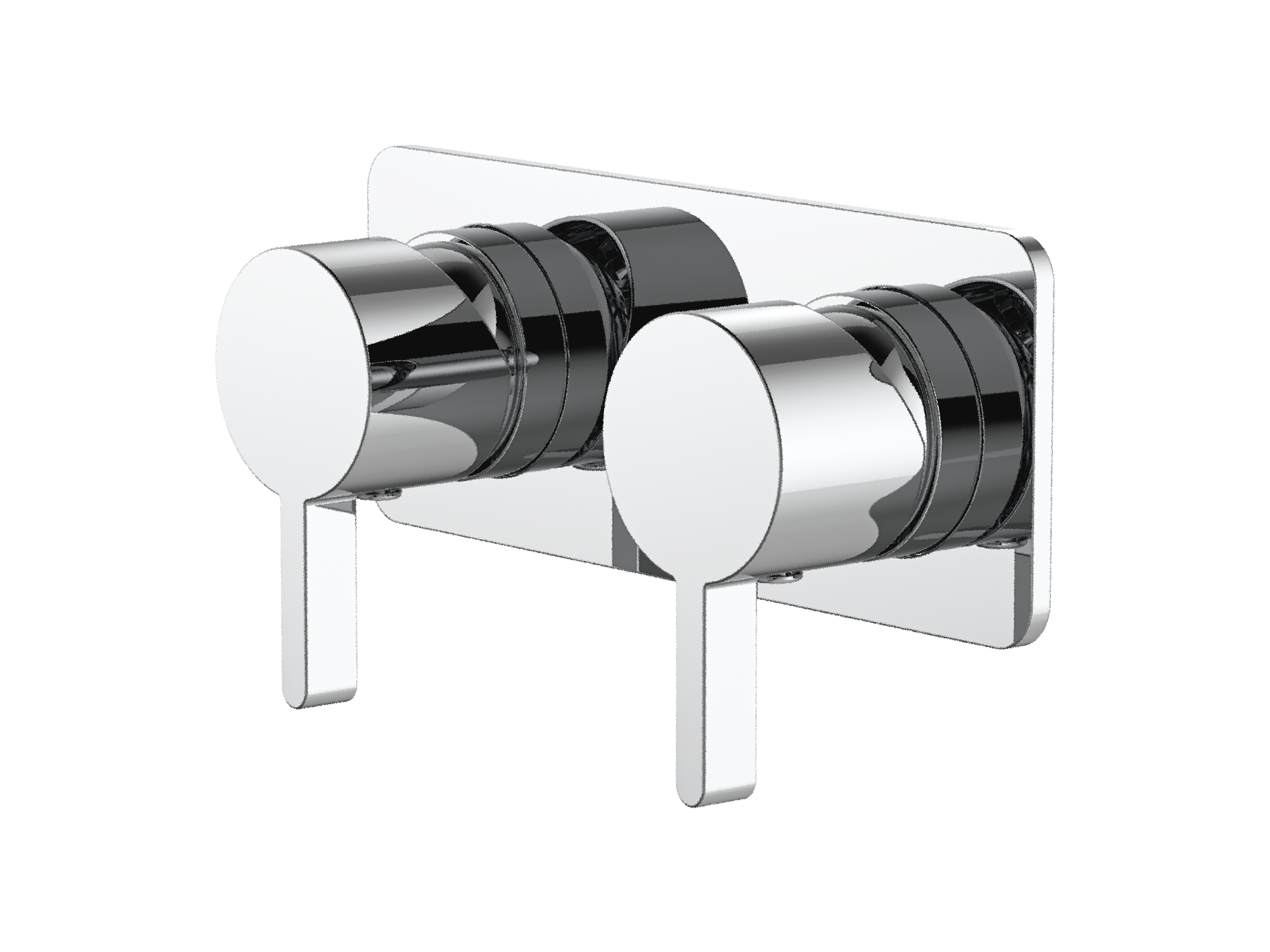 Lushh Lotus Twin Shower/Bath Mixer Square Plate LS-LO-333S