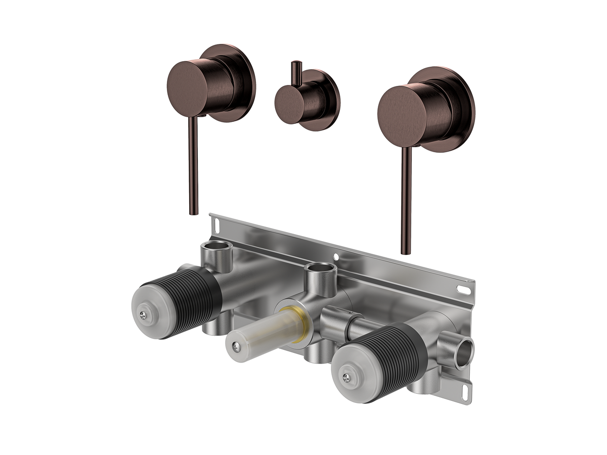 Maple Twin Shower / Bath Mixer with Centre Diverter LS-MP-308