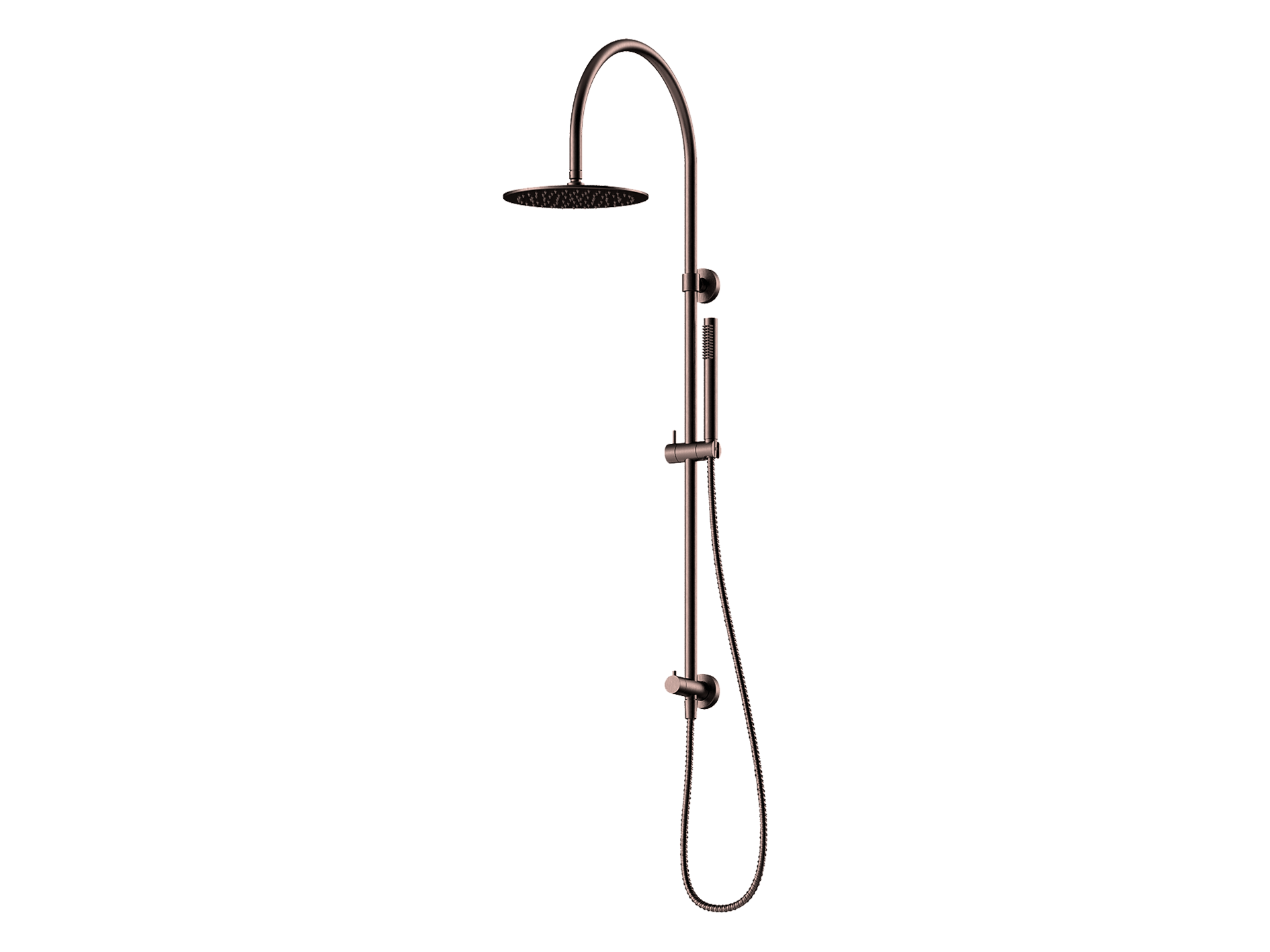 Lushh Maple Round Gooseneck Twin Shower LS-MP-TSR1HG