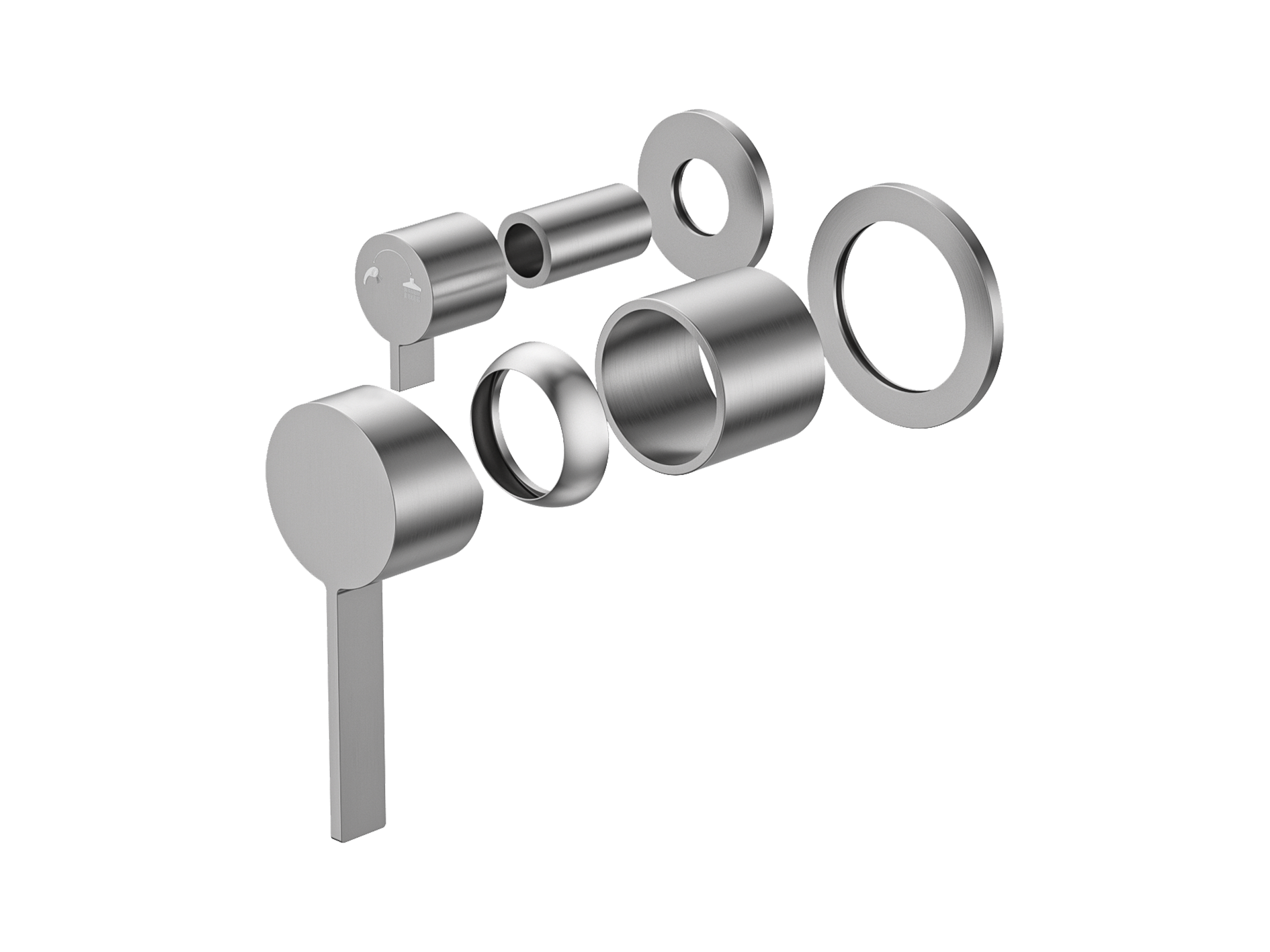 Lushh Sakura Horizontal Wall Diverter Shower/Bath Mixer Separate Plates LS-SA-306