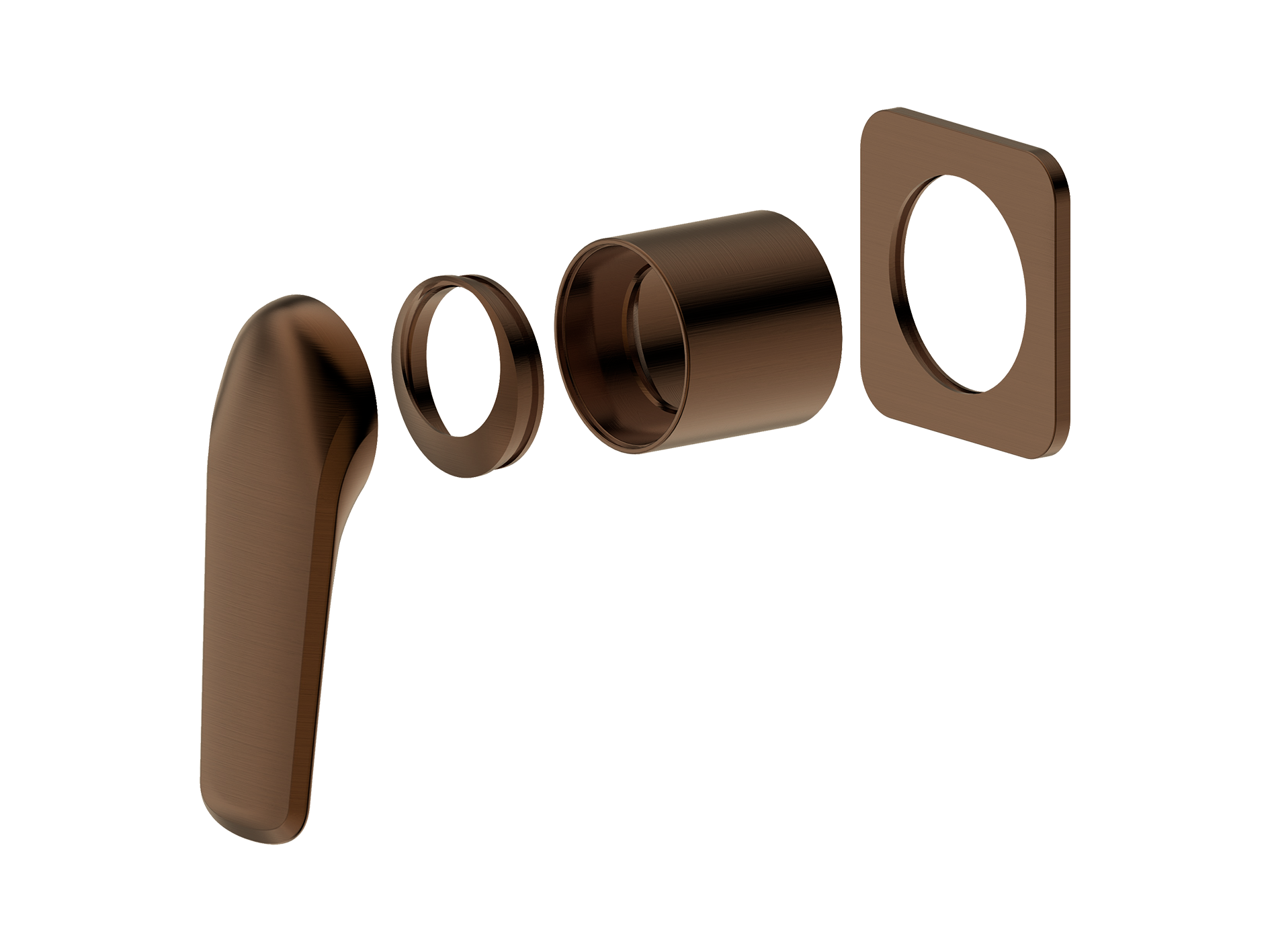 Lushh Sequoia Wall Shower/Bath Mixer Square Plate LS-SQ-303S