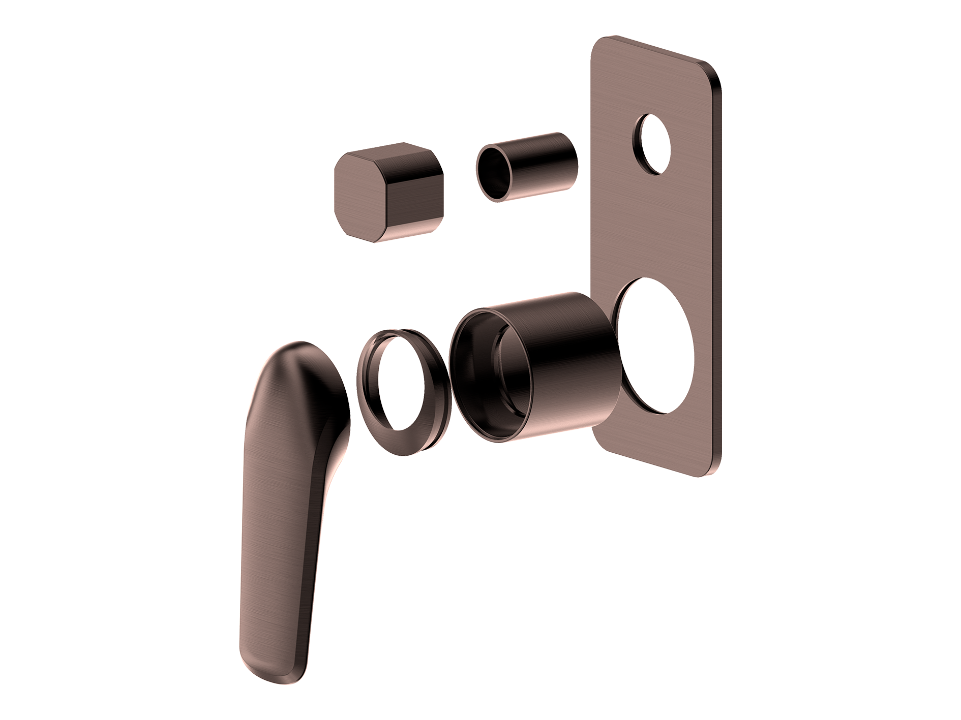 Lushh Sequoia Wall Shower/Bath Diverter Mixer Square Plate LS-SQ-304S