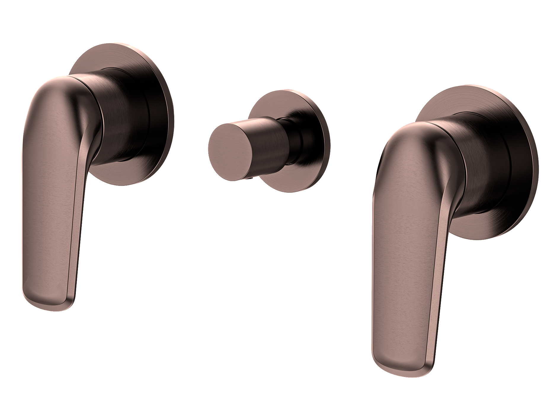 Sequoia Twin Shower / Bath Mixer with Centre Diverter Round Plates LS-SQ-308R