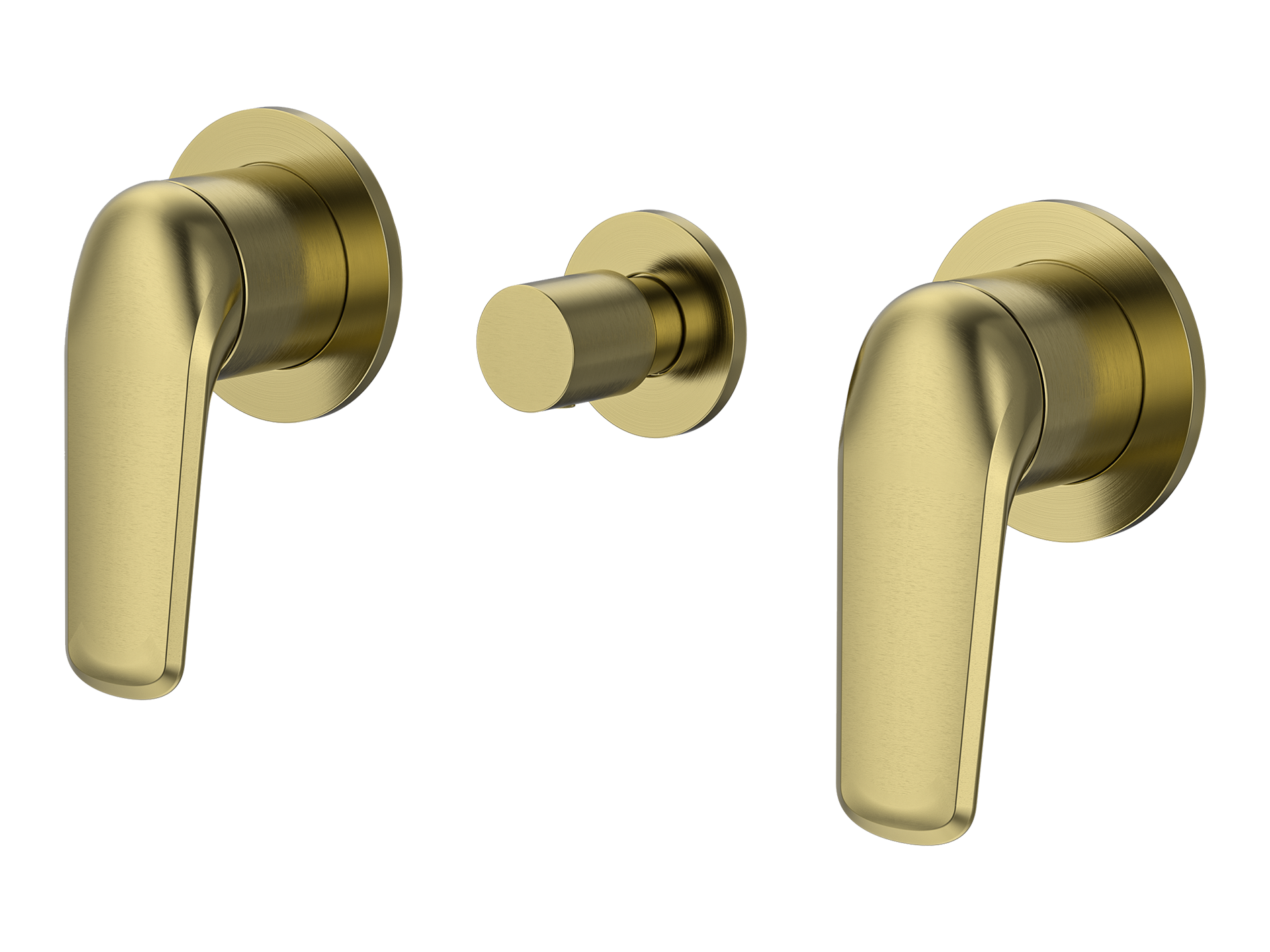 Sequoia Twin Shower / Bath Mixer with Centre Diverter Round Plates LS-SQ-308R