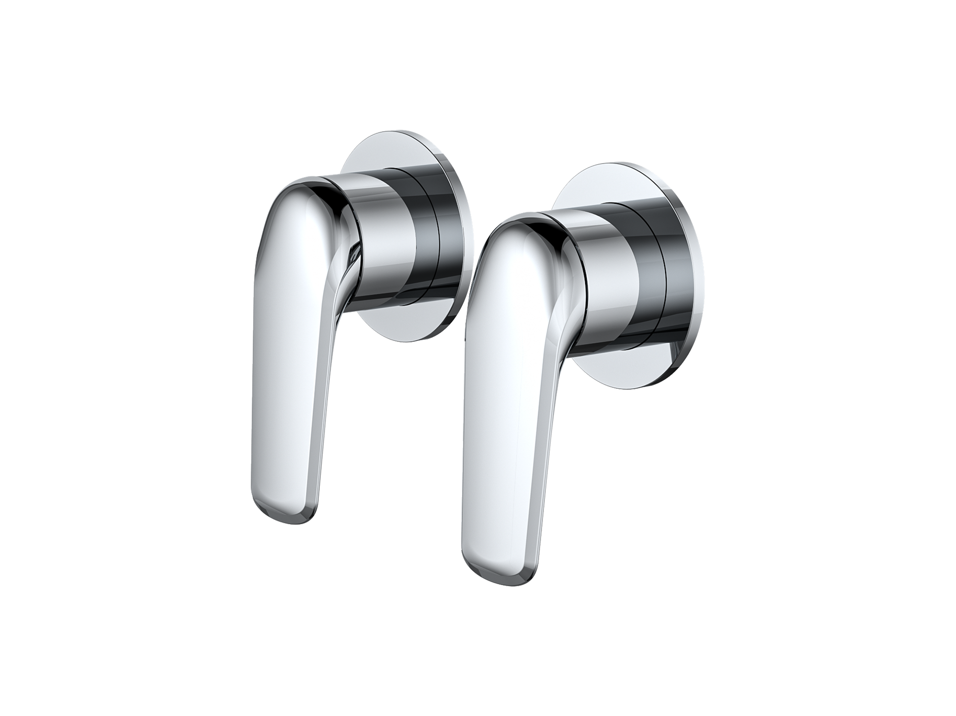 Lushh Sequoia Twin Shower/Bath Mixer Round Separate Plates LS-SQ-333R