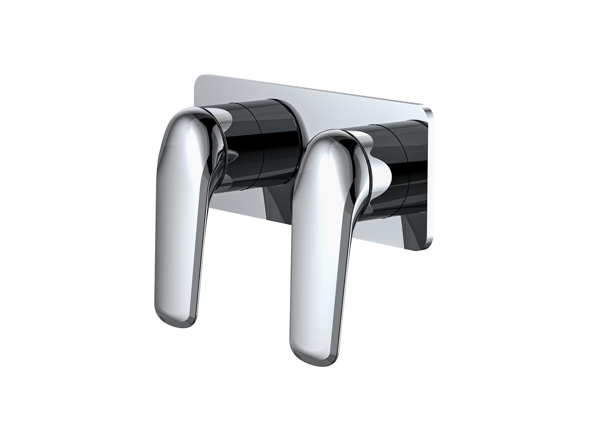 Lushh Sequoia Twin Shower/Bath Mixer Square Plate LS-SQ-333S