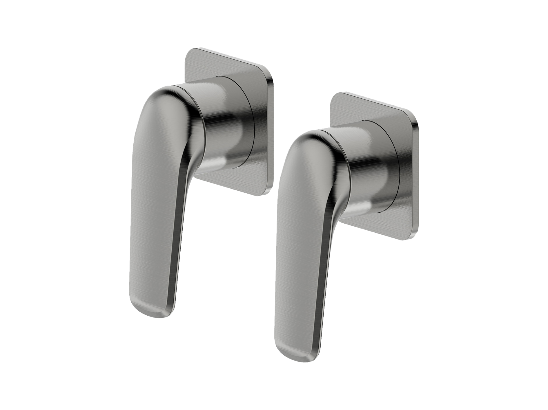 Lushh Sequoia Twin Shower/Bath Mixer Square Separate Plates LS-SQ-333SS