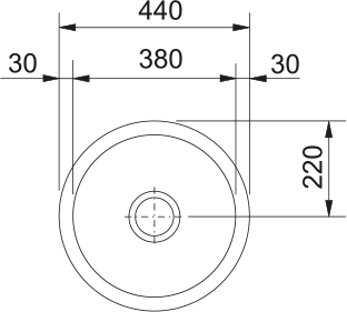 Franke Round Single Bowl Sink LUX610