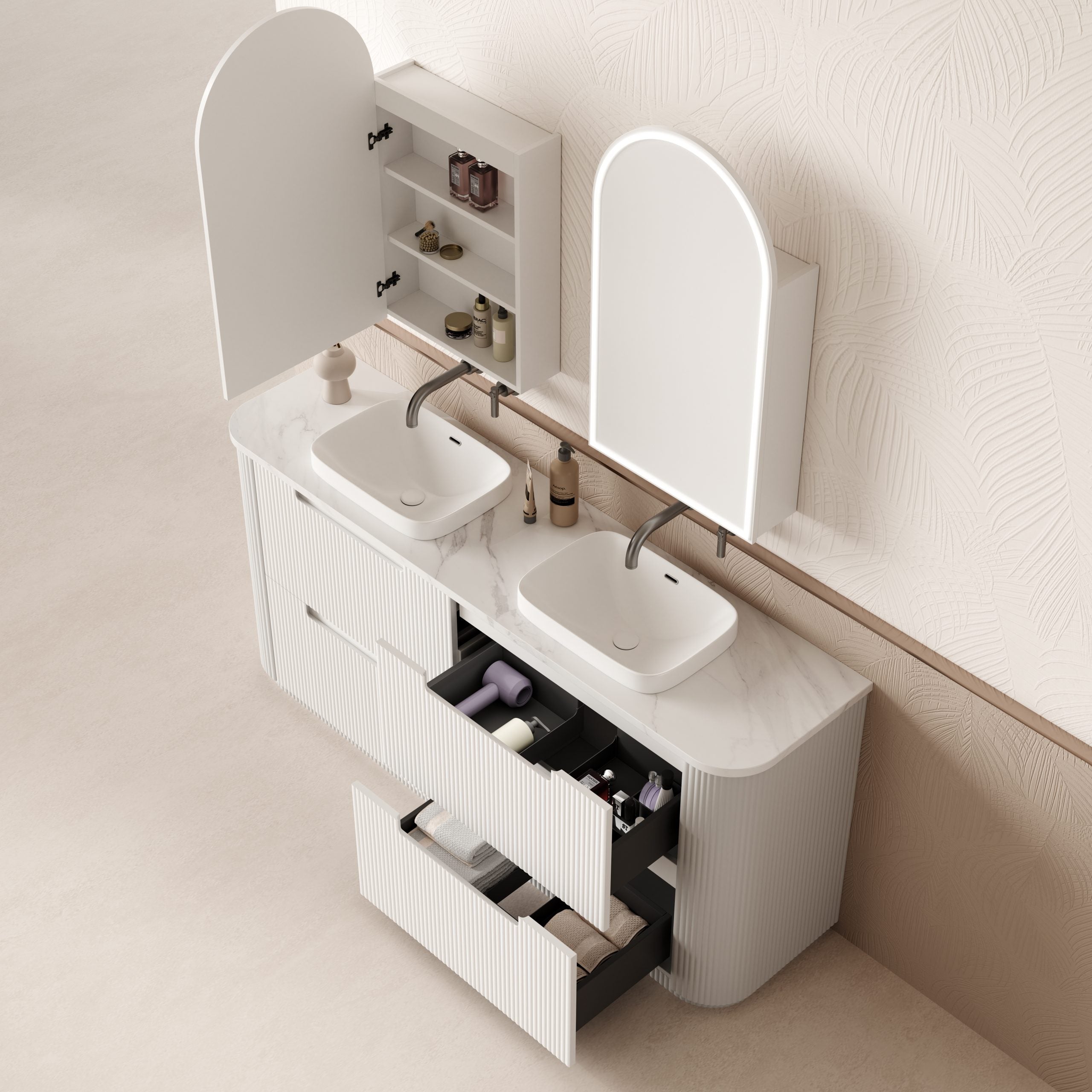 Aulic Curva 1800mm Floor Standing Vanity