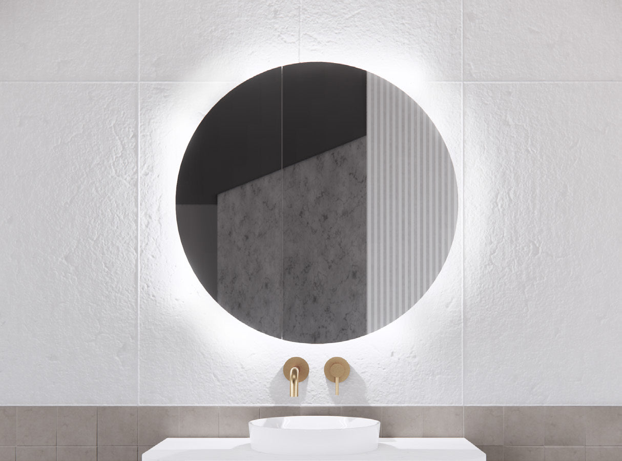 ABS Riva Paris 805mm LED Shaving Cabinet MCLED-8080R-MW