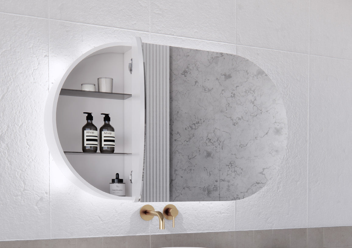 ABS Riva Paris 1174mm LED Shaving Cabinet MCLED-O-1270-MW