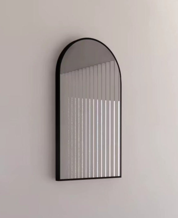 ABS Framed Arch Mirror Matte Black