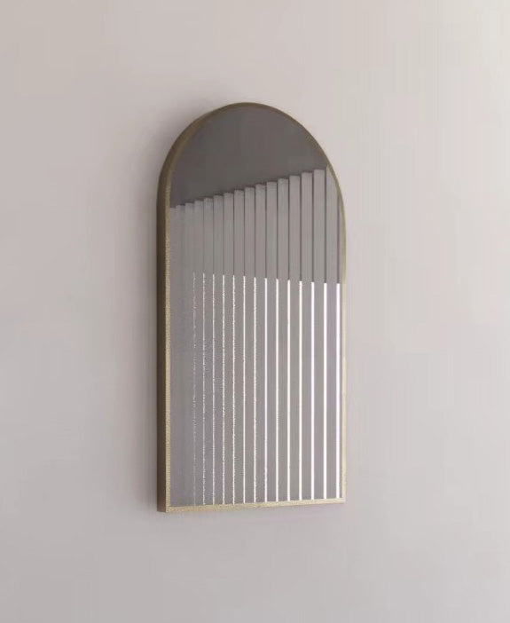 ABS Framed Arch Mirror Brushed Gold