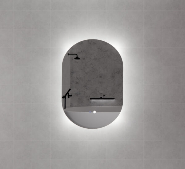 ABS Riva Frameless Oval LED Mirror - MLED-02-9060