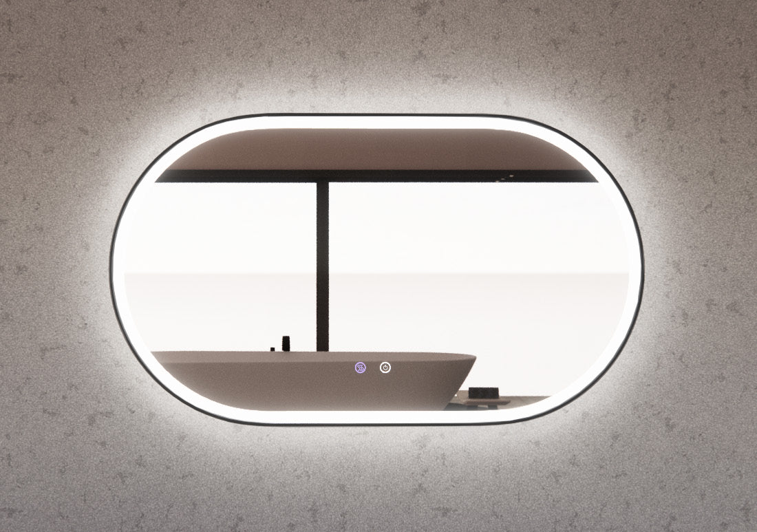 ABS Riva Oval Framed LED Mirror
