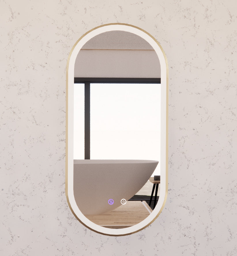 ABS Riva Oval Framed LED Mirror