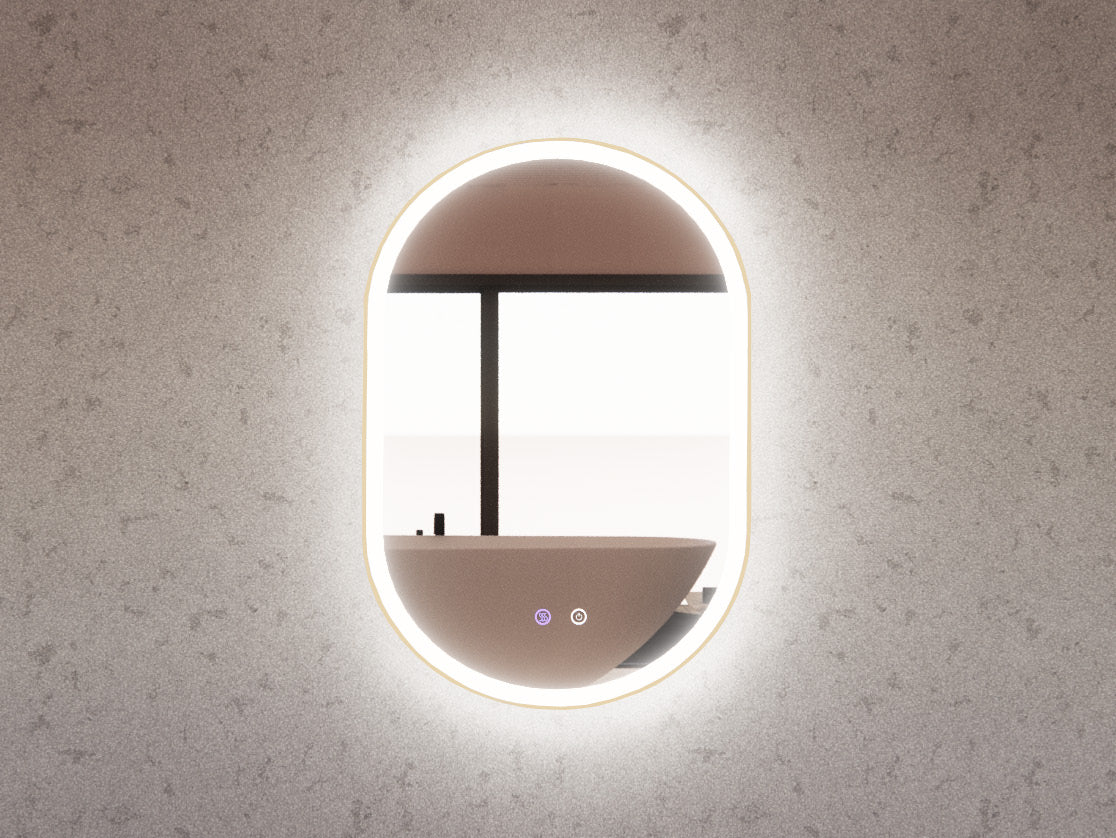 ABS Riva Oval Framed LED Mirror