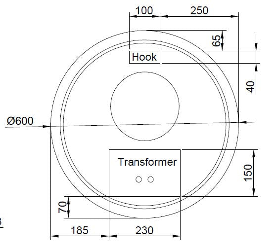 ABS Riva Frameless Round LED Mirror - MLED-R4-6060