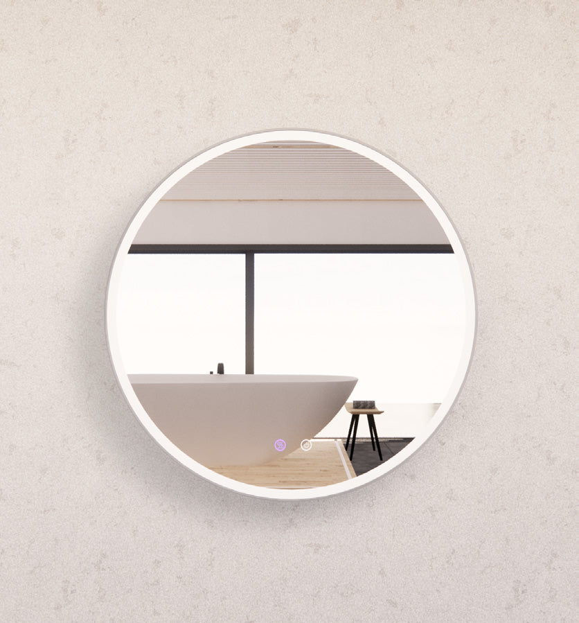 ABS Riva Round Framed LED Mirror