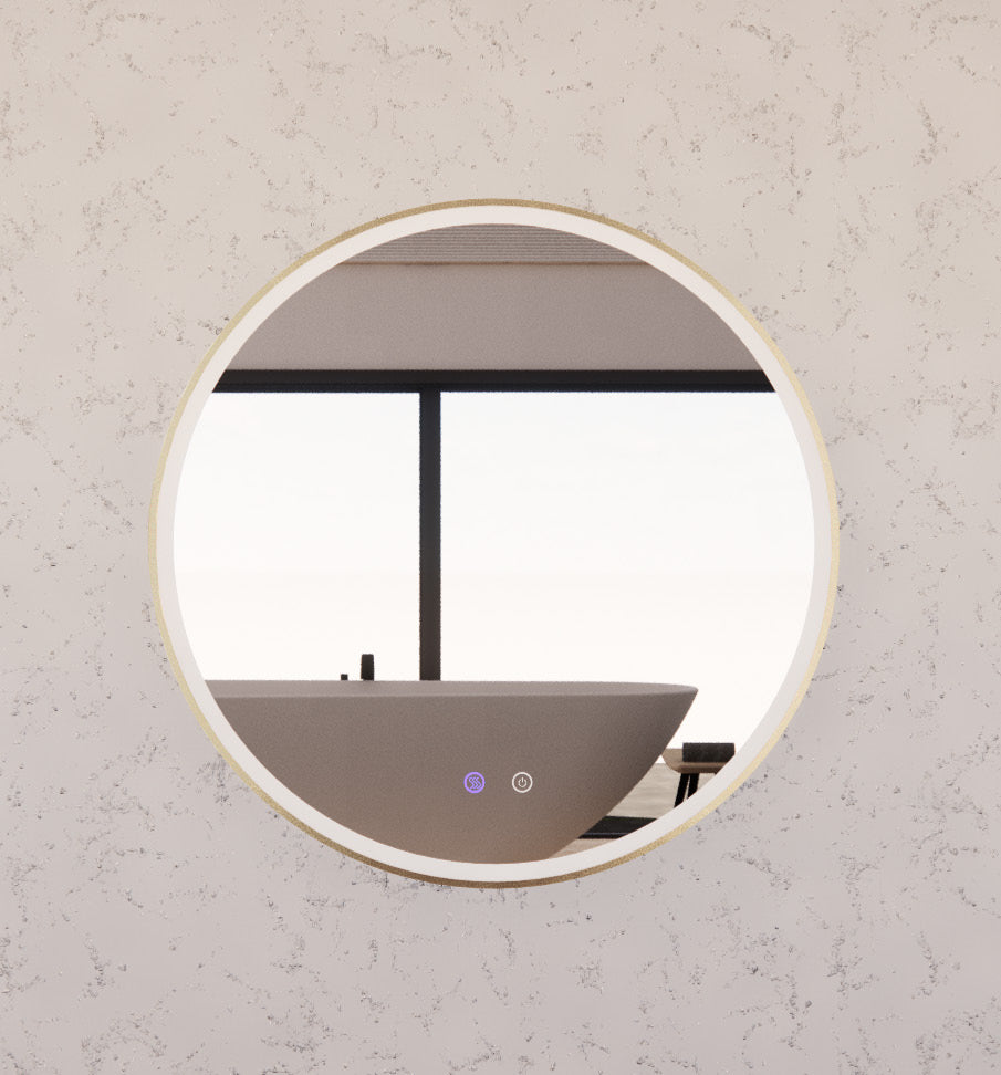 ABS Riva Round Framed LED Mirror