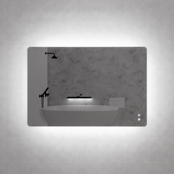 ABS Riva Frameless Rectangle LED Mirror - MLED-S5-1280