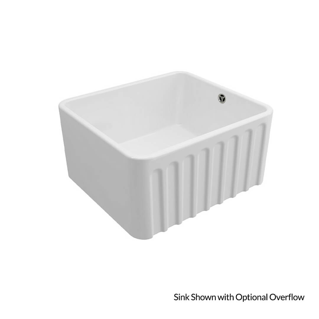 Turner Hastings Novi 50 x 46 Fine Fireclay Butler Sink - White Gloss