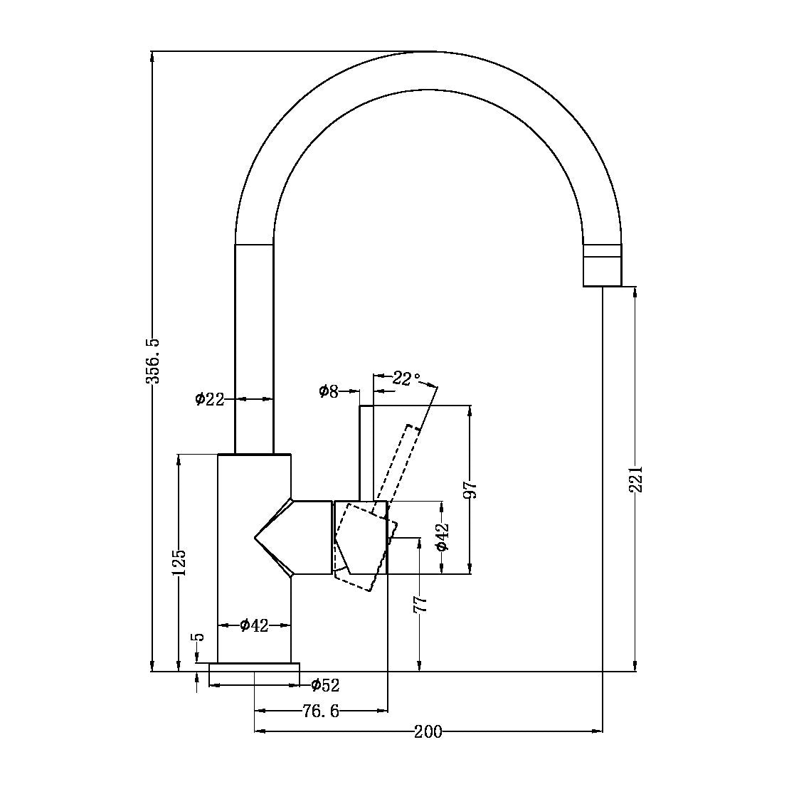 Nero Zen SS316L Kitchen Mixer NR162207