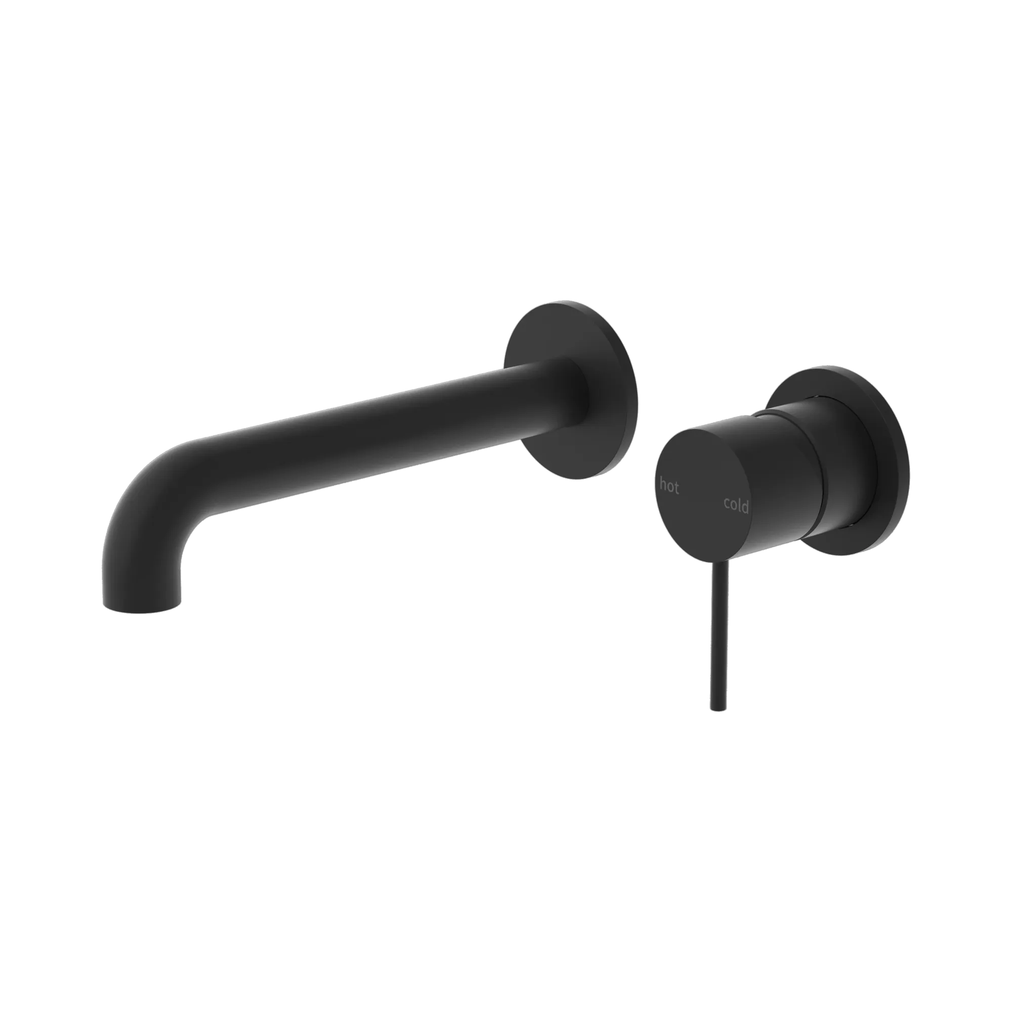 Nero Mecca Wall Basin/Bath Mixer Separate Plates NR221907c185
