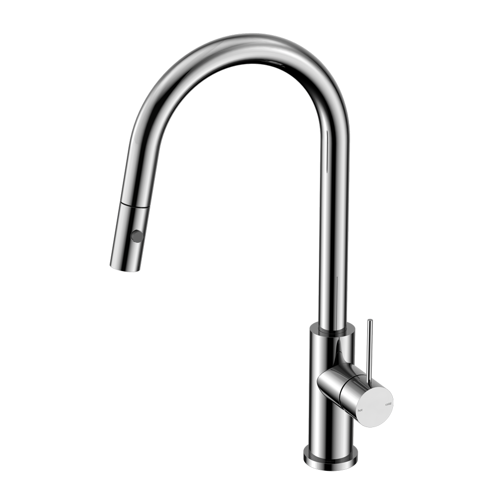 Nero Mecca Gooseneck Pullout Sink Mixer with Vegie Spray NR221908