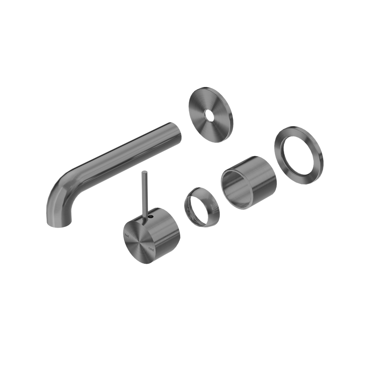 Nero Mecca Wall Basin/Bath Mixer Up Handle Trim Kit Separate Plates NR221910dt