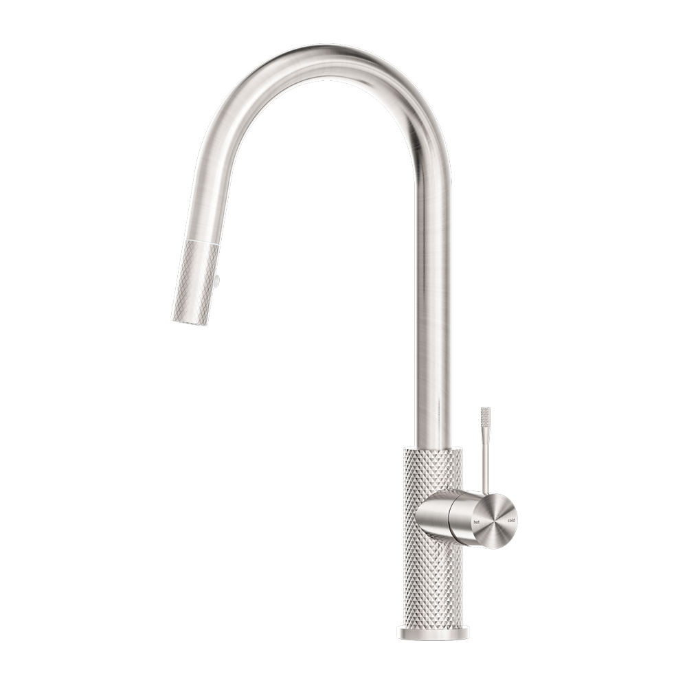 Nero Opal Gooseneck Pullout Sink Mixer with Vegie Spray NR251908