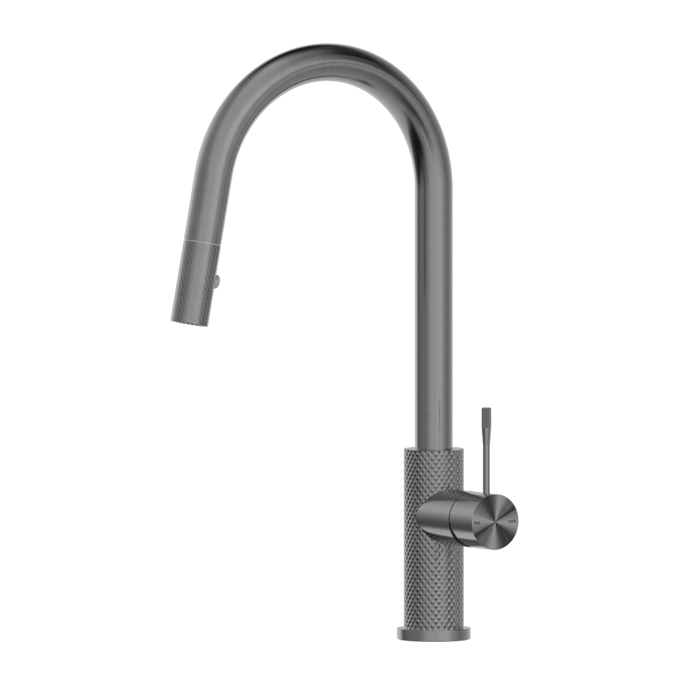 Nero Opal Gooseneck Pullout Sink Mixer with Vegie Spray NR251908