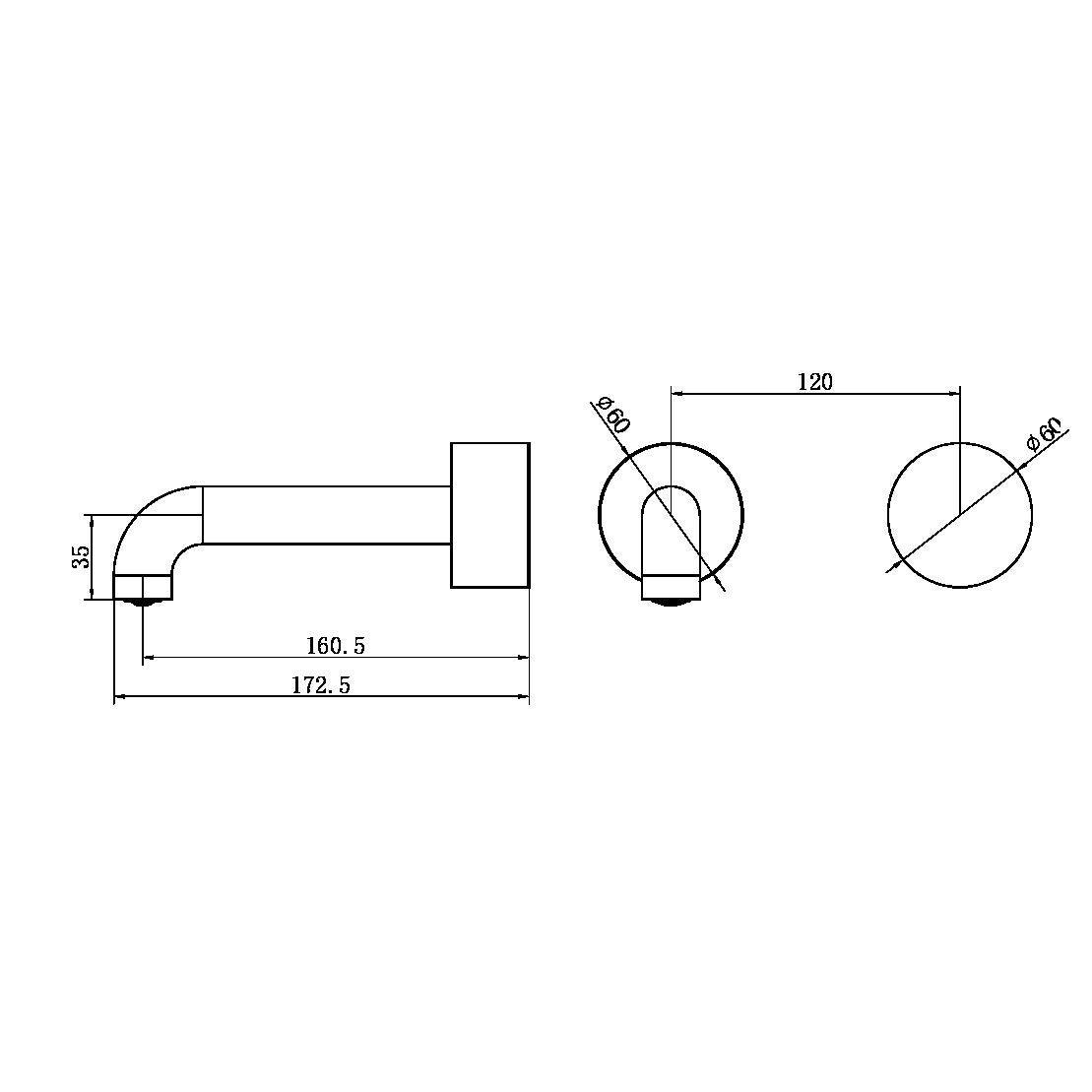 Nero Kara Progressive Wall Basin/Bath Mixer Trim Kit NR271907at