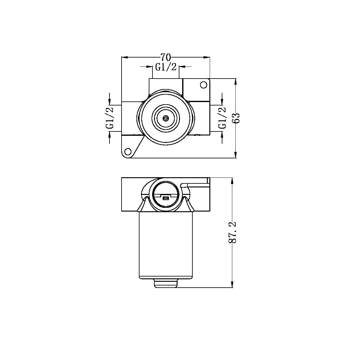 Nero Kara/Opal Progressive Shower Mixer Body Only NR29238