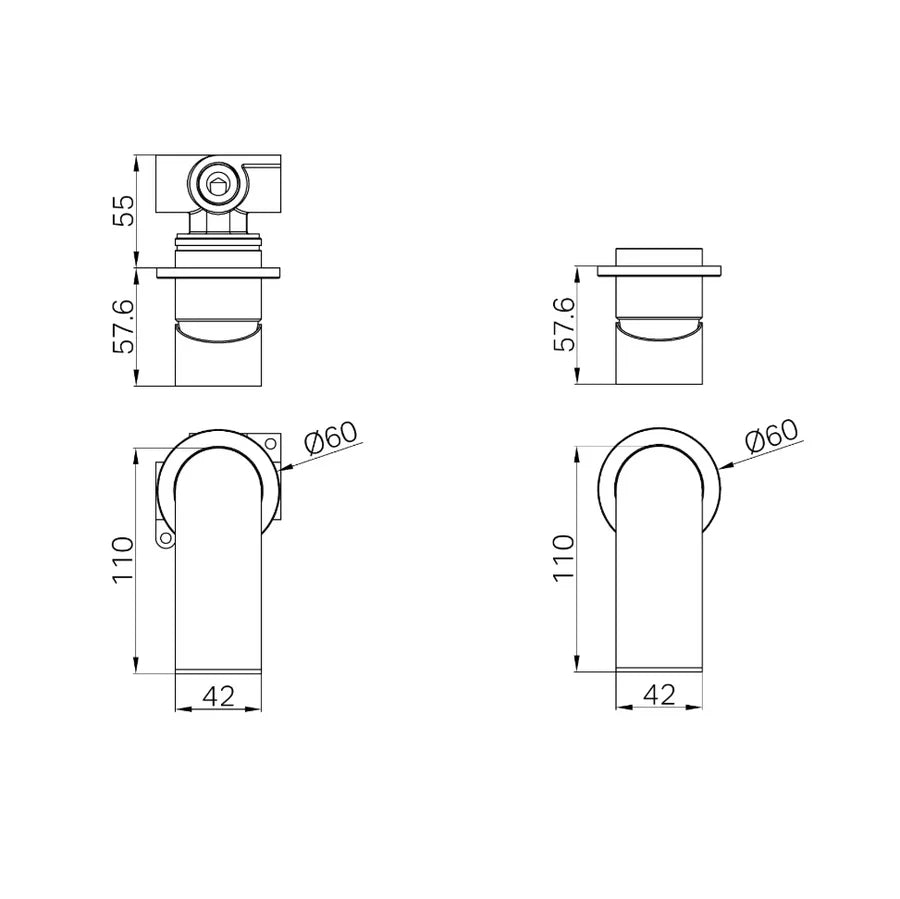 Nero Bianca Shower Mixer NR321509dCH