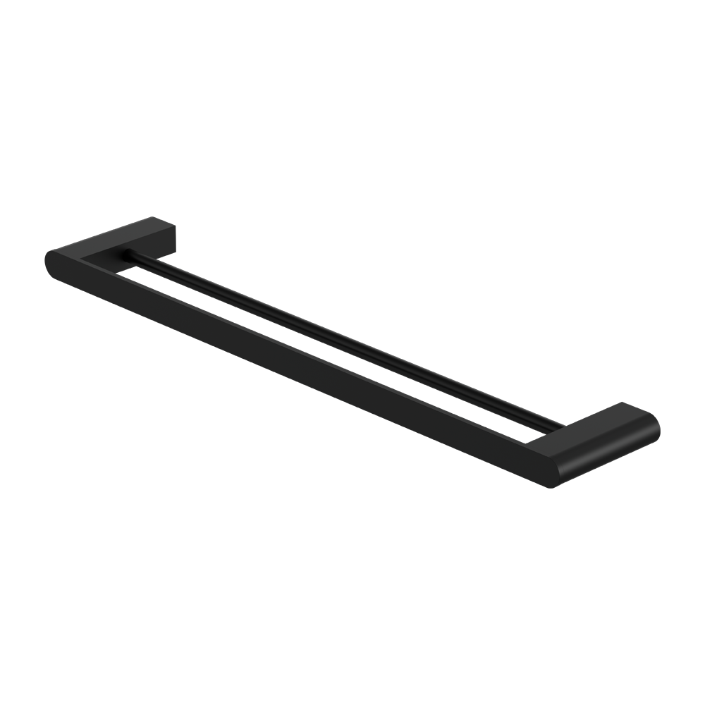 Nero Bianca 600mm Double Towel Rail NR9024d