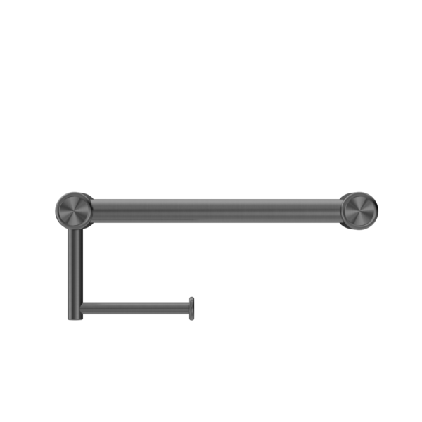 Nero Mecca Care 25mm Grab Rail with Toilet Roll Holder 300mm NRCR2512A