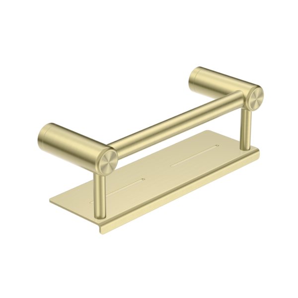 Nero Mecca Care 25mm Grab Rail with Shelf 300mm NRCR2512C