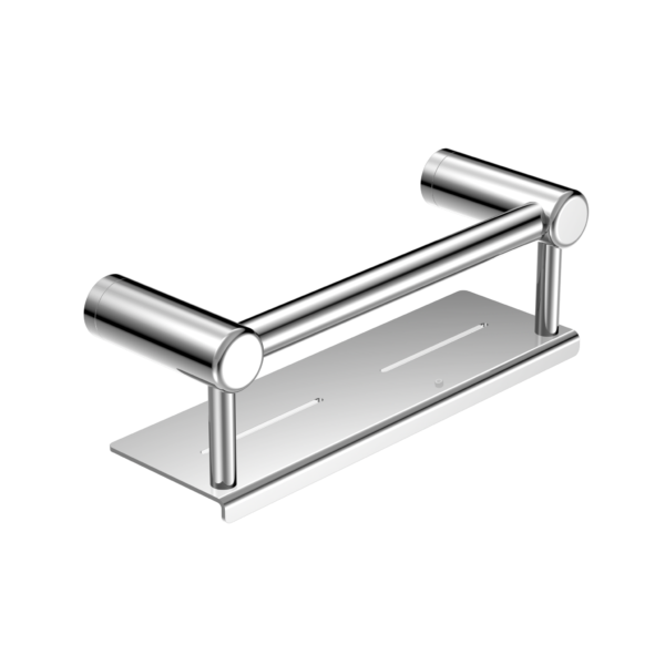 Nero Mecca Care 25mm Grab Rail with Shelf 300mm NRCR2512C