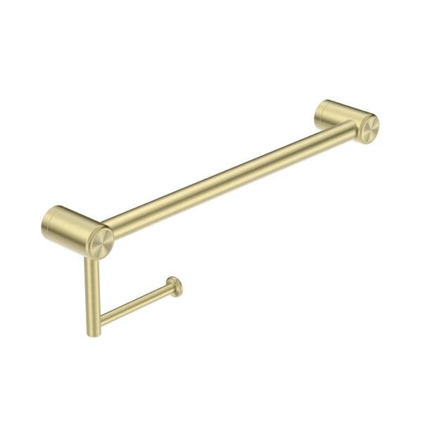 Nero Mecca Care 25mm Grab Rail with Toilet Roll Holder 450mm NRCR2518A