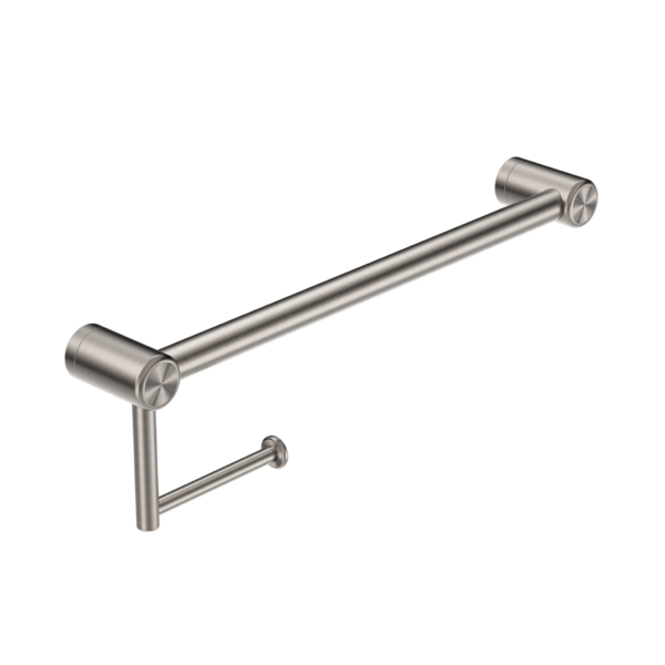 Nero Mecca Care 25mm Grab Rail with Toilet Roll Holder 450mm NRCR2518A
