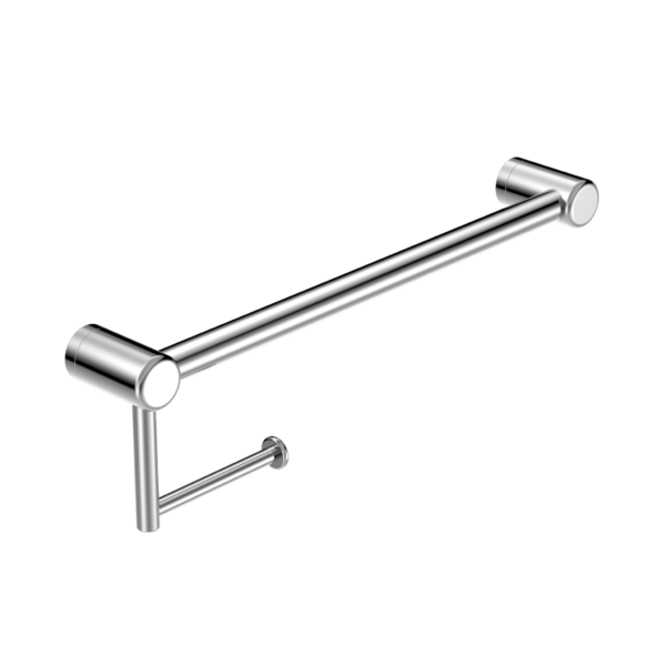 Nero Mecca Care 25mm Grab Rail with Toilet Roll Holder 450mm NRCR2518A