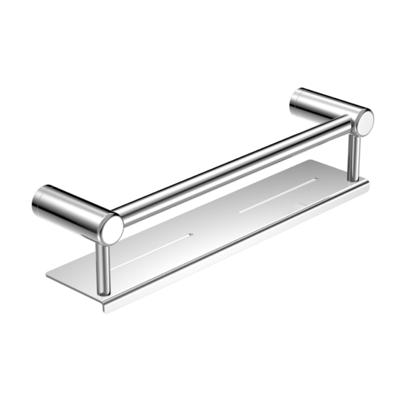Nero Mecca Care 25mm Grab Rail with Shelf 450mm NRCR2518C